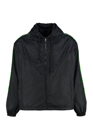 Hooded nylon jacket-0